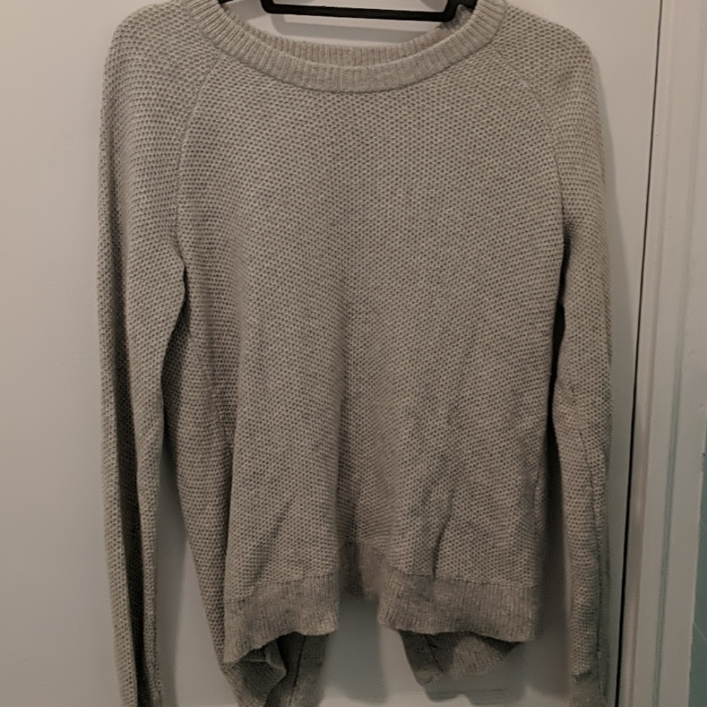 Gray Madewell waffle weave sweater